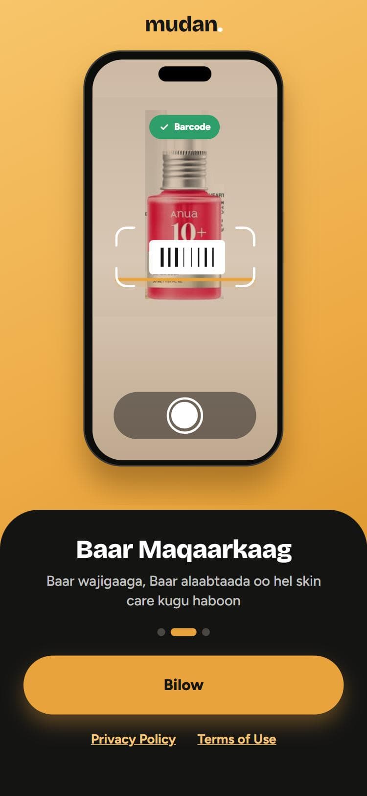 Mudan — Product scan